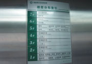 医院电梯楼层索引牌制作